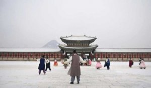 La capitale de la Corée du Sud recouverte d'un manteau de neige