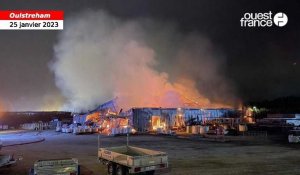  VIDÉO. Un magasin de bricolage détruit par un incendie à Ouistreham