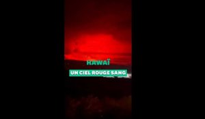 Un ciel rouge écarlate à Hawaïï