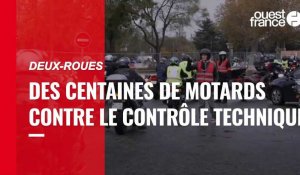 VIDÉO. À Paris, des centaines de motards défilent contre le contrôle technique « inutile »