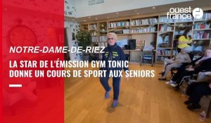 VIDÉO. Véronique, ancienne star de l'émission « Gym Tonic », donne un cours de sport à des seniors en Vendée