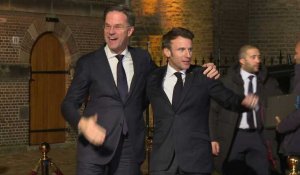 La Haye: le Premier ministre néerlandais Rutte accueille le président français Macron