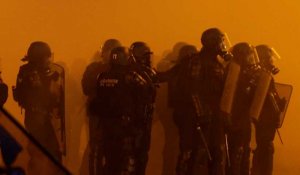 Retraites: échauffourées  à la fin de la manifestation à Paris