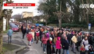 VIDÉO. À Guingamp, plus de 2 000 personnes contre le réforme des retraites 