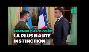 Emmanuel Macron élève  Zelensky au rang de Grand'Croix de la Légion d'Honneur