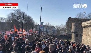 VIDEO. La foule rassemblée à Nantes pour manifester contre les retraites