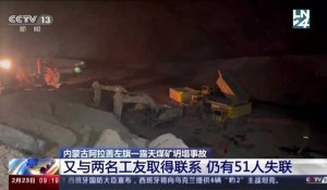 Effondrement d'une mine en Chine: quatre morts, des dizaines de disparus