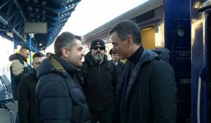 Le Premier ministre espagnol Pedro Sanchez en visite à Kiev