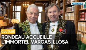 Daniel Rondeau reçoit Mario Vargas-Llosa sous la Coupole de l'Académie française