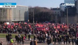 VIDÉO. Manifestation du 11 février au Mans : la place des Jacobins noire de monde