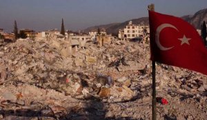 Images aériennes de la ville d'Antakya, en Turquie, 10 jours après le séisme