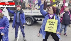 VIDEO. Manifestation du 16 février 2022 en chorégraphie à Caen 