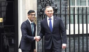 Le Premier ministre britannique Sunak accueille le président polonais Duda à Downing Street