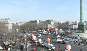 Retraite : les manifestants se réunissent place de la Bastille, point de départ du défilé parisien