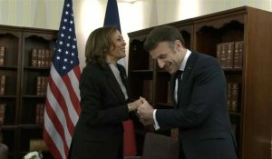Conférence de Munich sur la sécurité: Emmanuel Macron rencontre Kamala Harris
