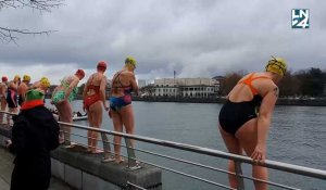 Plus de 100 nageurs ont effectué la Traversée hivernale de la Meuse dans une eau à 7°