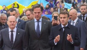 Macron, Scholz et Rutte arrivent au sommet informel du Conseil européen à Prague