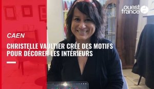 VIDÉO. Christelle Vaultier crée des motifs pour décorer les intérieurs à Caen