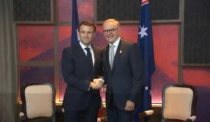 A Bali, Emmanuel Macron rencontre le Premier ministre australien Anthony Albanese