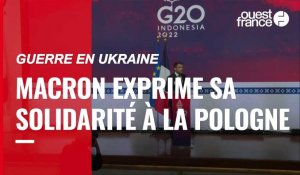 VIDÉO. Guerre en Ukraine. Macron exprime sa solidarité à la Pologne