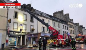 A Quimperlé, un incendie se déclare rue du Bourgneuf, une vingtaine d'habitants évacués