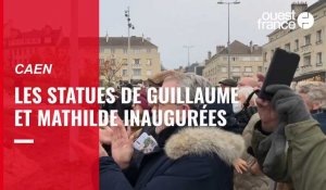 VIDEO. À Caen, les habitants semblent conquis par les statues de Guillaume et Mathilde