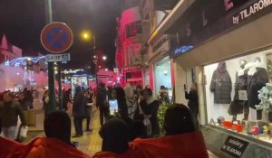 Lens: scènes de liesse en ville après la victoire des joueurs marocains