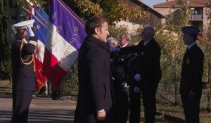 Arrivée d'Emmanuel Macron au mémorial du camp des Milles