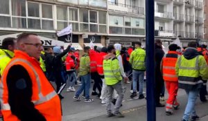La manifestation se poursuit à Dunkerque, pour la grève du 19 janvier