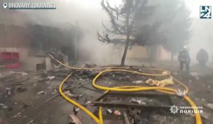 Des nouvelles images du crash d'hélicoptère près de Kiev