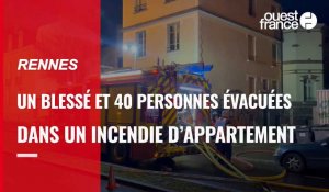 Rennes. Un blessé et 40 personnes évacuées dans un incendie d'appartement quai de la Prévalaye