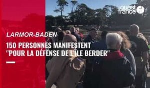VIDÉO. 150 personnes manifestent "pour la défense de l'île Berder"