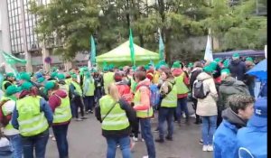 Manifestation des enseignants à Namur