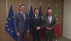 Le président français rencontre ses homologues espagnol et portugais, avant le Sommet européen