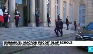 Olaf Scholz reçu par Emmanuel Macron : l'Elysée salue une réunion "très constructive"
