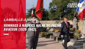 VIDÉO. A Lamballe, ils ont rendu hommage à Maurice Halna du Frétay, aviateur et Résistant