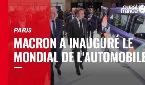 VIDÉO. Emmanuel Macron a inauguré le Mondial de l'automobile 