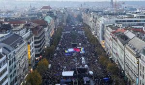 République tchèque : manifestation de soutien à l'Ukraine, à Prague
