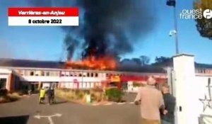 VIDÉO. « C’était impressionnant » : les premières images de l’incendie du lycée près d’Angers 
