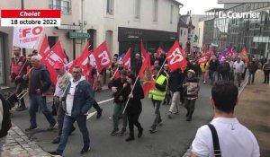 VIDEO. Grève : Salaires, soutien aux salariés de Total... 200 manifestants à Cholet