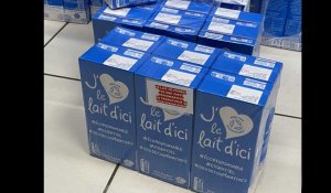 Caudry : opération coup de poing de producteurs de lait chez Leclerc