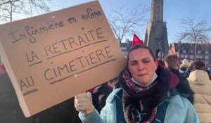 Calais : Environ 5000 manifestants contre la réforme des retraites.