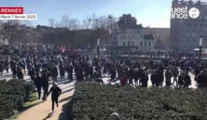 VIDÉO. À Rennes, échauffourées entre manifestants et forces de l'ordre en fin de manifestation