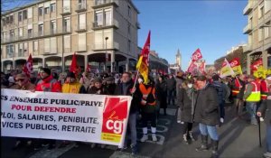 Manif du 7 février à Douai :  3 500 personnes rassemblées contre la réforme des retraites