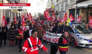 VIDÉO. Manifestation du 7 février : le cortège de Saumur ne lâche rien 