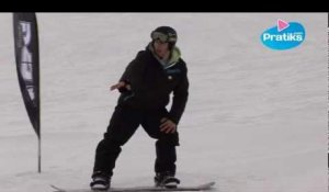 Initiation snowboard: 1ère glisse le one foot
