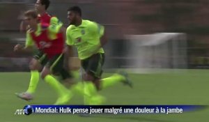 Mondial-2014: Hulk pense jouer malgré une douleur à la jambe