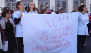 Manifestation pour le maintien de la maternité