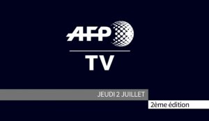 AFP - Le JT, 2ème édition du jeudi 2 juillet. Durée: 01:55