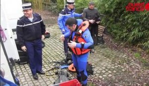 Les plongeurs de la gendarmerie nationale fouillent la Vilaine pour retrouver Marie Lama